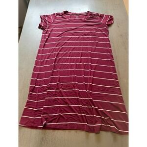 burgundy striped MARKET & SPRUCE lounge dress plus size 1X
